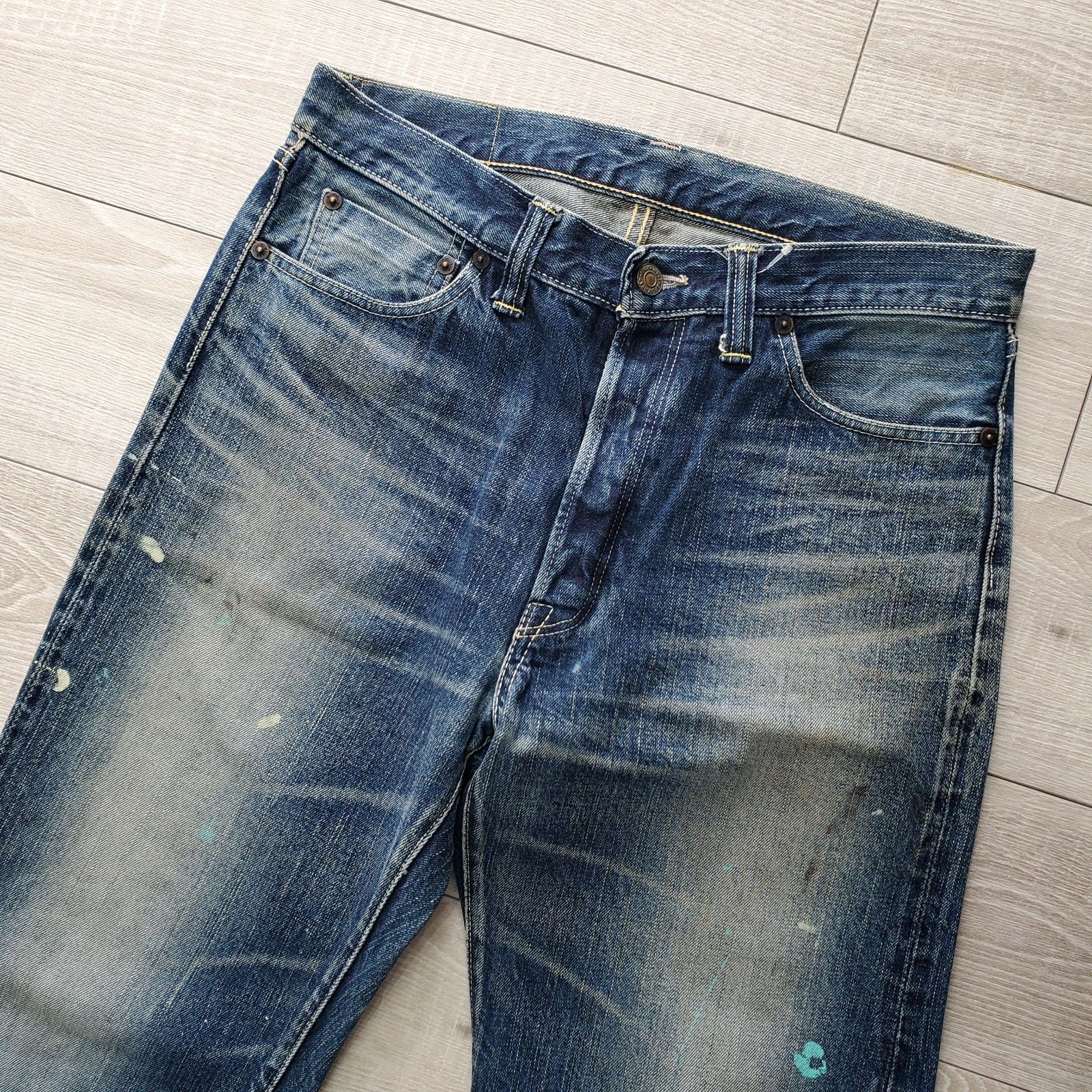 THE FLAT HEAD フラットヘッド□良品 3005C USED加工 廃版 14.5oz 