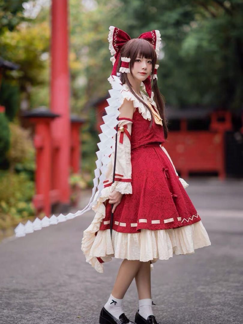 森森仙 東方Project 博麗霊夢 コスプレ衣装 ※ウィッグ追加可能