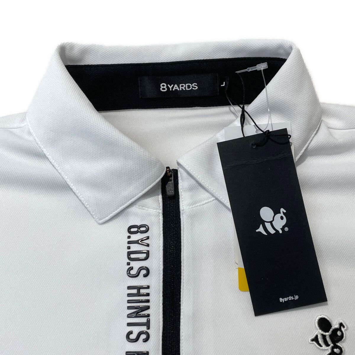未使用品 メンズ ハチヤーズ 8YARDS 長袖ポロシャツ L 白 ホワイト