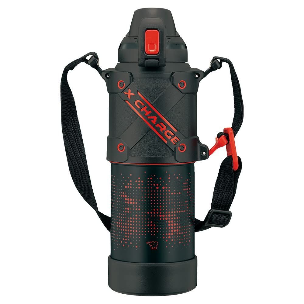 Color レッドブラック_Size 1000 ml 象印マホービン ZOJIRUSHI 水筒 シームレスせん スポーツタイプ 大容量 1.0L 直飲み ステンレスクールボトル レッドブラック せんとパッキン一体化 お手入れ簡単 洗う点数2点のみ SD-HA
