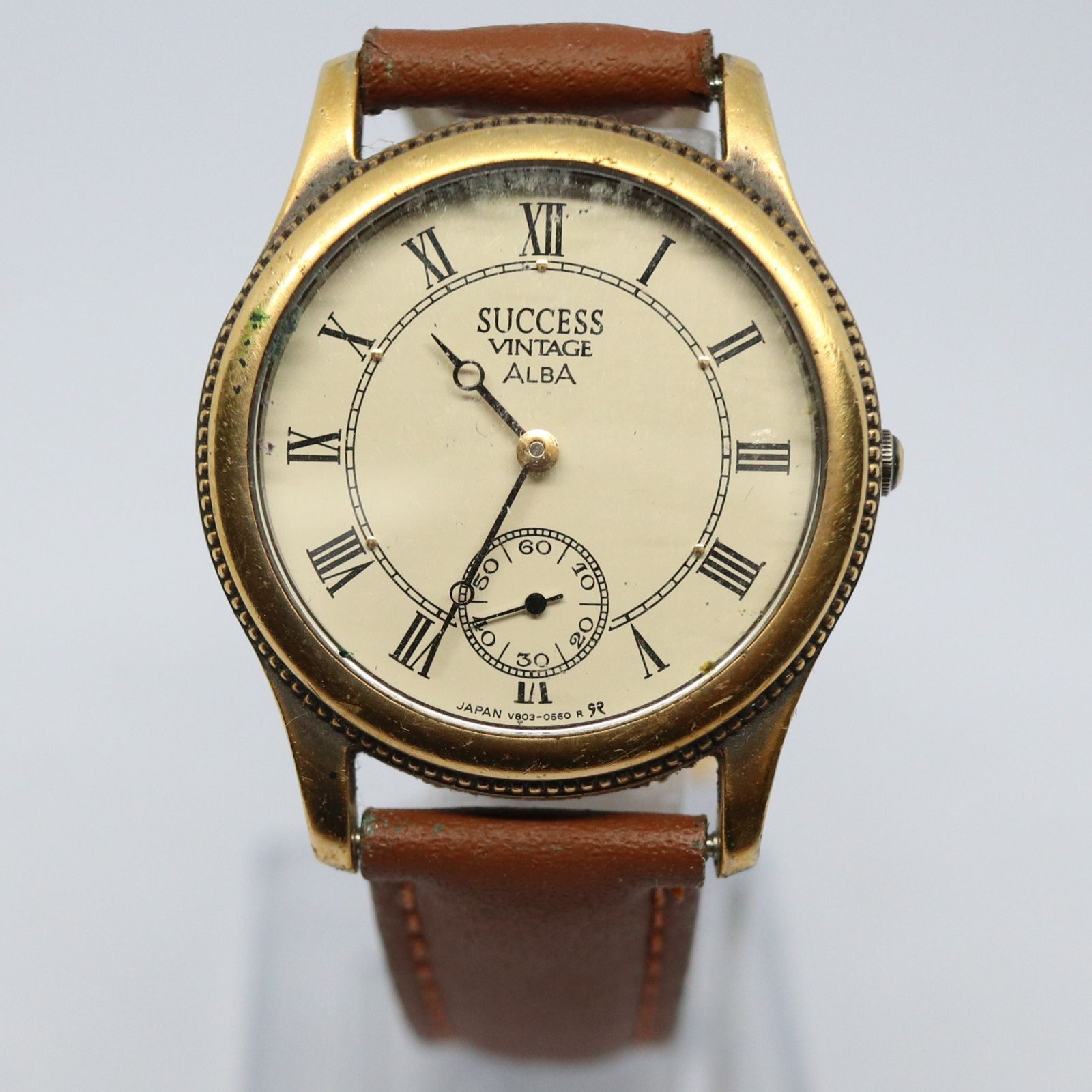 稼働品】SEIKO ALBA セイコー アルバ SUCCESS VINTAGE サクセスヴィンテージ メンズ クオーツ ブレゲ針 スモセコ - メルカリ