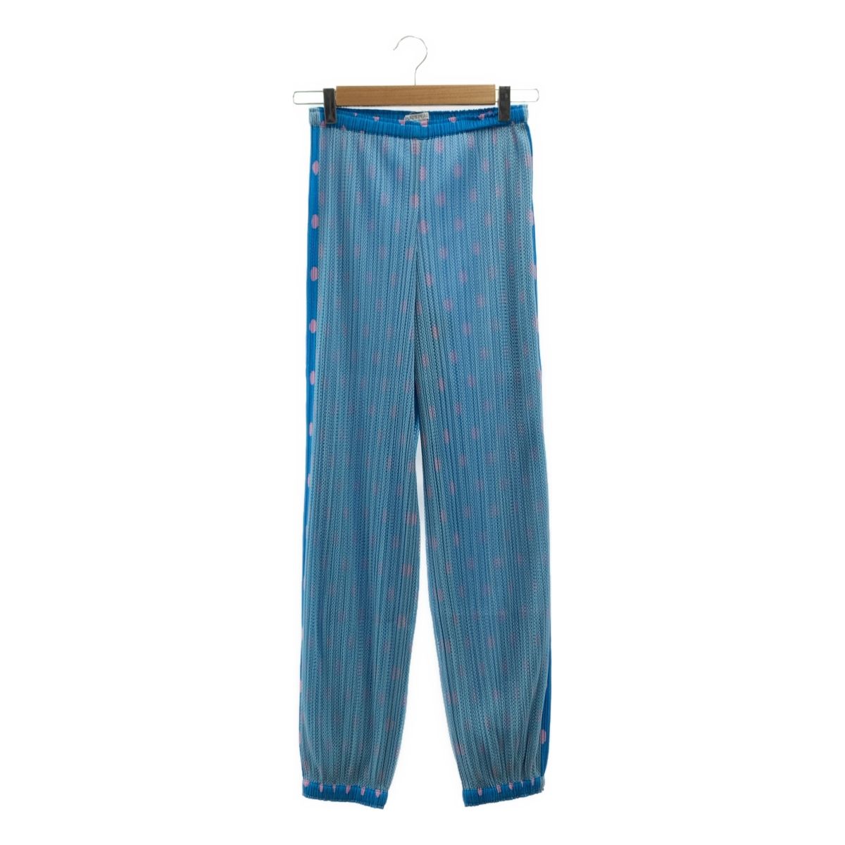 PLEATS PLEASE ISSEY MIYAKE | プリーツプリーズイッセイミヤケ | ドット メッシュ プリーツパンツ | 3 | ブルー | ピンク | レディース