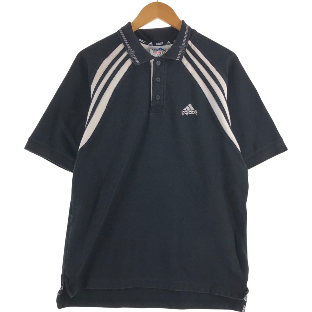 古着 90年代 アディダス adidas GOLF 半袖 ポロシャツ メンズM相当 