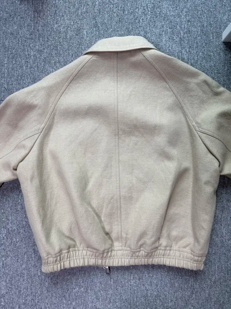 coor クアー ウール リネン ブレンド ダブル ジップ ポケット ブルゾン