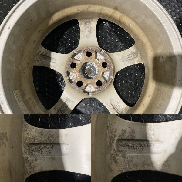 BS BRIDGESTONE BALMINUM V5/VR5 バルミナ 社外ホイール 15インチ 6J5HPCD100+45 トヨタ純正ナット必須 プリウス等　(MHB068) クレジットカード QRコード決済可能 BS BRIDGESTONE BALMINUM V5/VR5 バルミナ 社外ホイール 15インチ