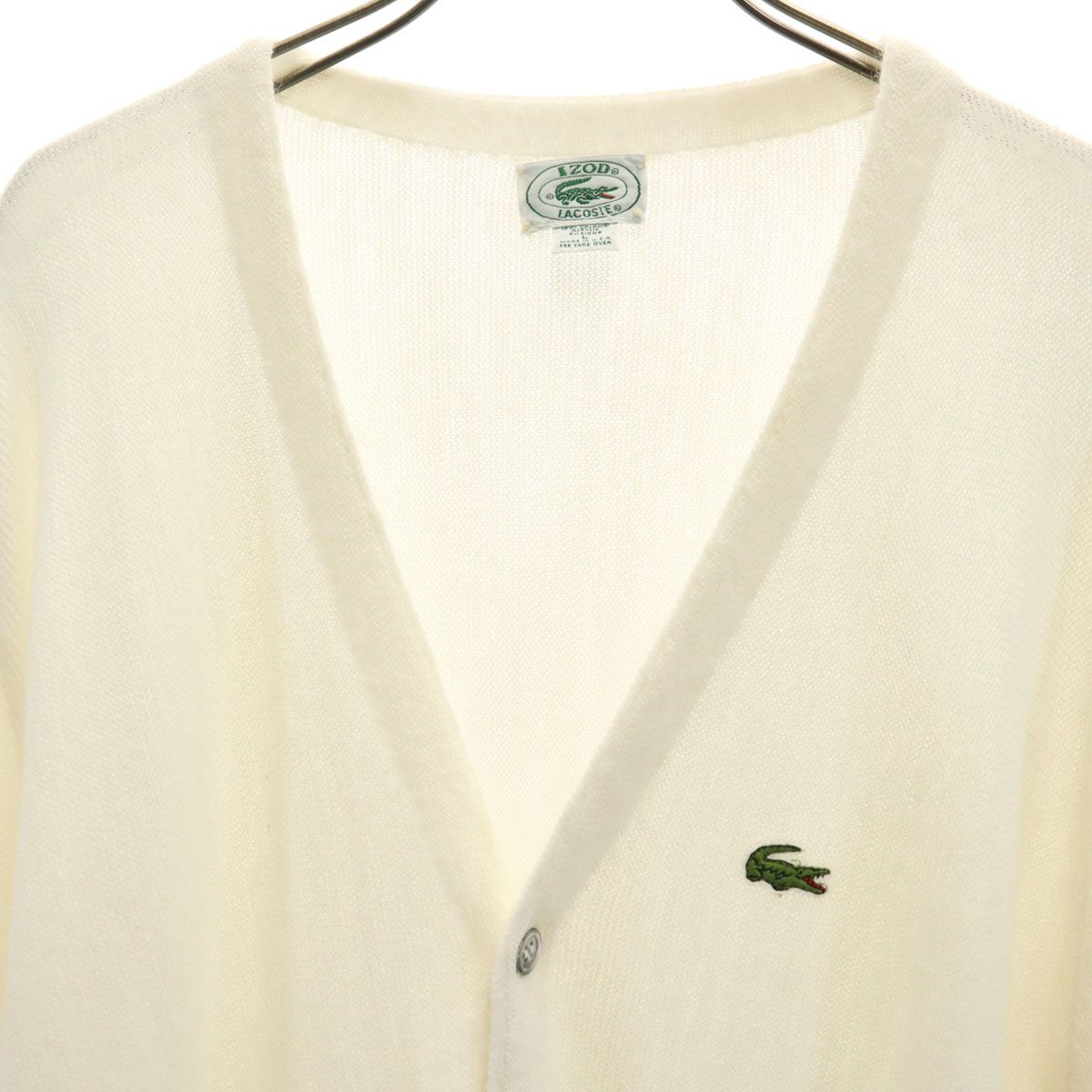 IZOD LACOSTE アイゾットラコステ 90s USA製 アクリル オールド 長袖 V 