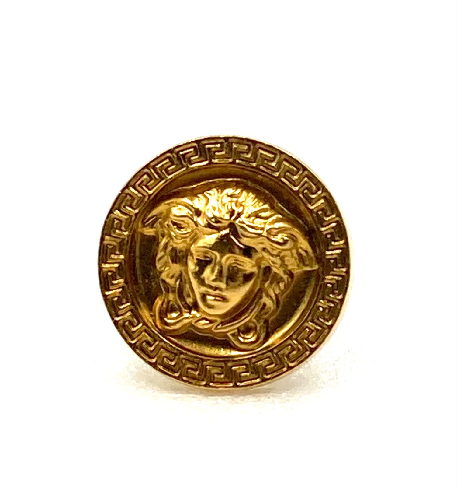 □美品□VERSACE ヴェルサーチ メデューサ×ギリシア雷紋 ラペルピン