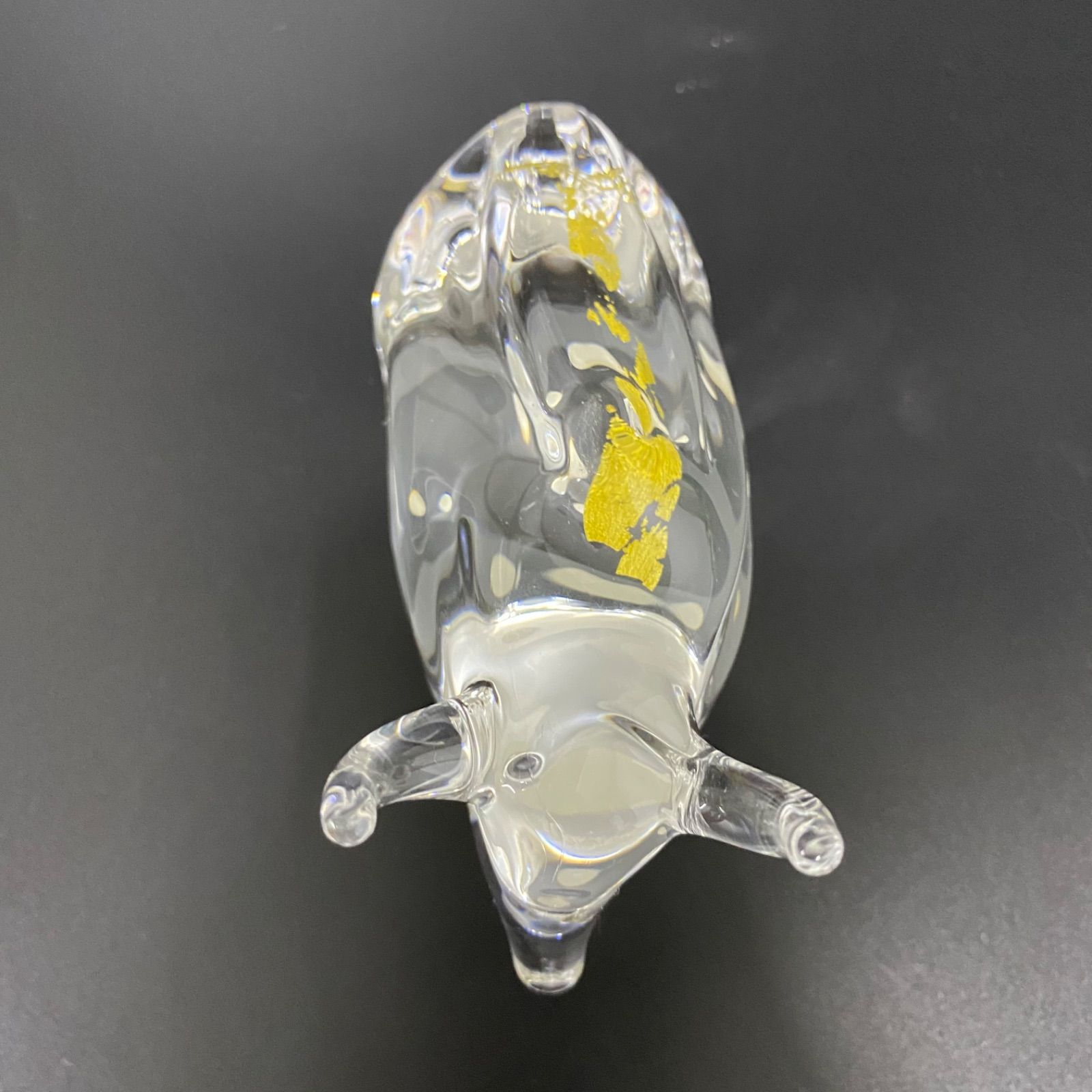 希少美品】Multi Glass ガラス製 丑 牛 オブジェ 置物 クリスタル 透明 