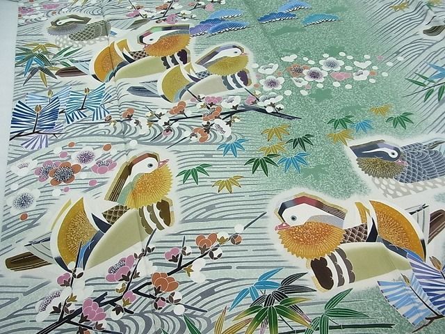 期間限定セール20％off○超大作 人間国宝・羽田登喜男 訪問着 鴛鴦21