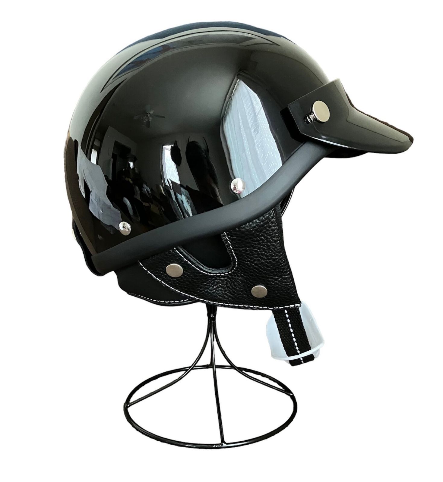某国内有名メーカーSHOショーティーヘルメット ブラック ハーフ ポリス BELL オーシャンビートル