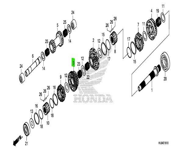 綺麗 ホンダ 純正 Pioneer 1000 ファイナルドライブギア ハイ HONDA Pioneer 1000 GEAR COMP FINAL DRIVE HIGH 23670-HL4-000 ♥ Genuine お見逃しなく。