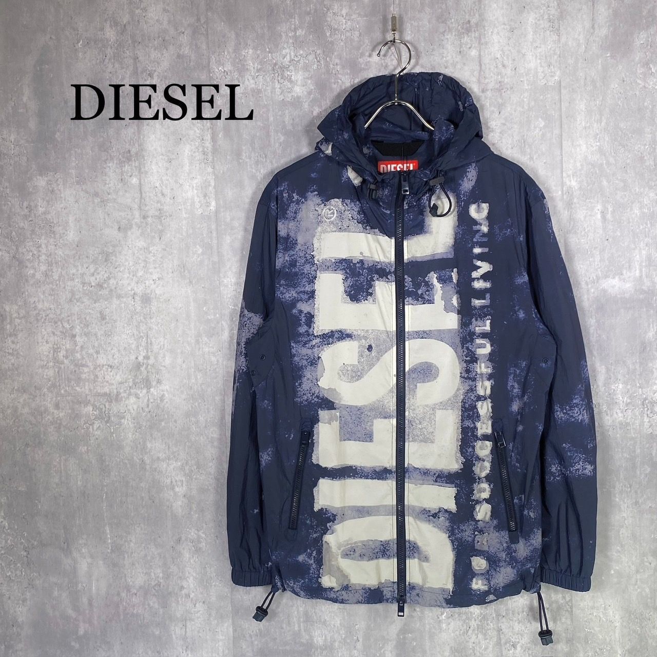 DIESEL』ディーゼル (46) ウォーターカラーロゴ ナイロンジャケット 