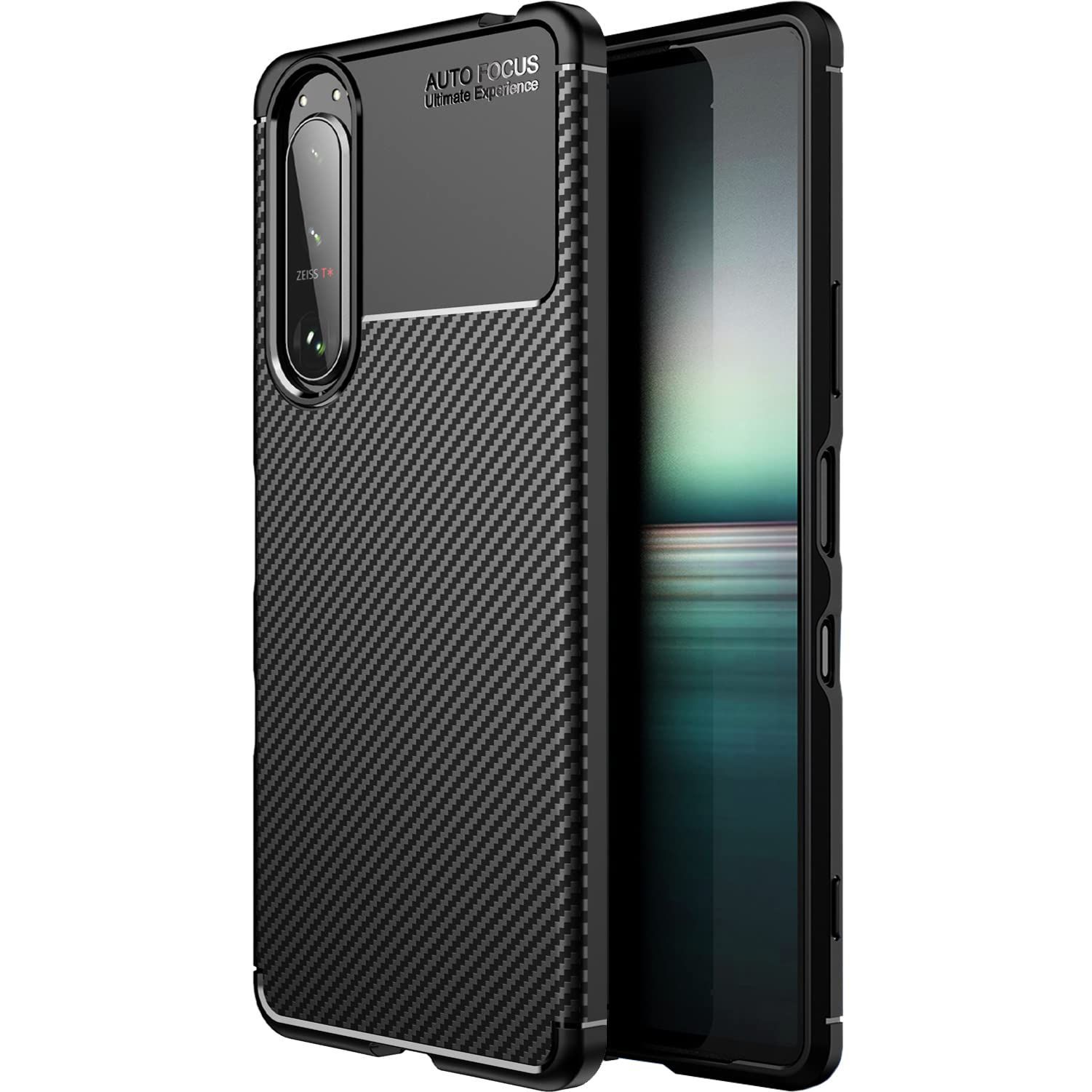 特価セール】指紋防止 TPU デザイン 薄型 カーボン スマホケース 軽量 