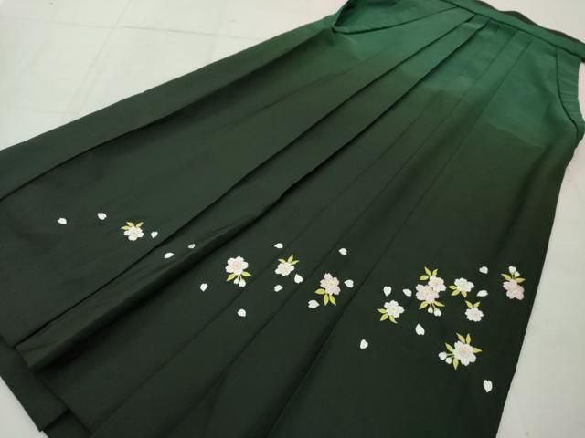 平和屋着物○女性 行灯袴 総刺繍 花唐草文 高麗納戸色 卒業式 洗える  