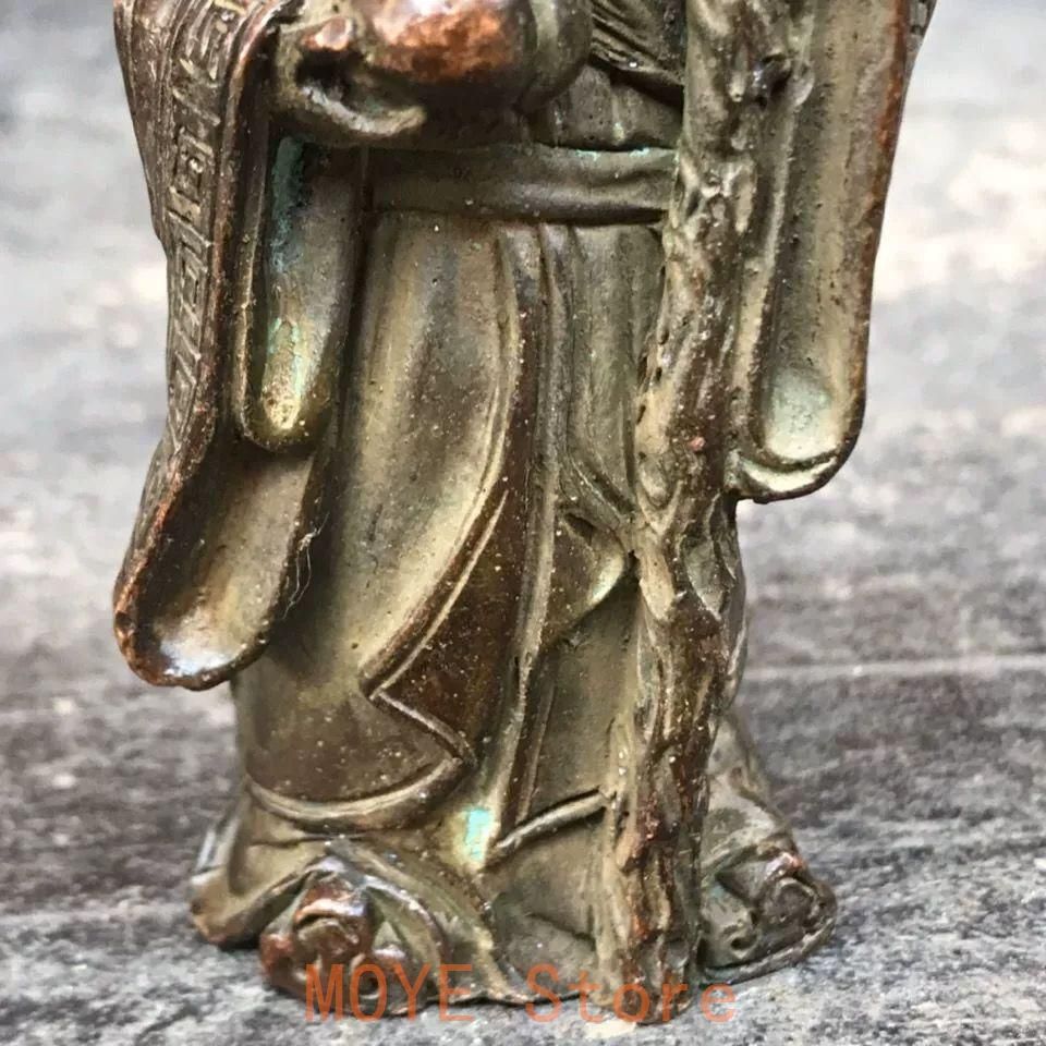 銅製 仏像 寿星公 吉祥如意仏 茶台 書架 装飾品 工芸品 置物zw0829
