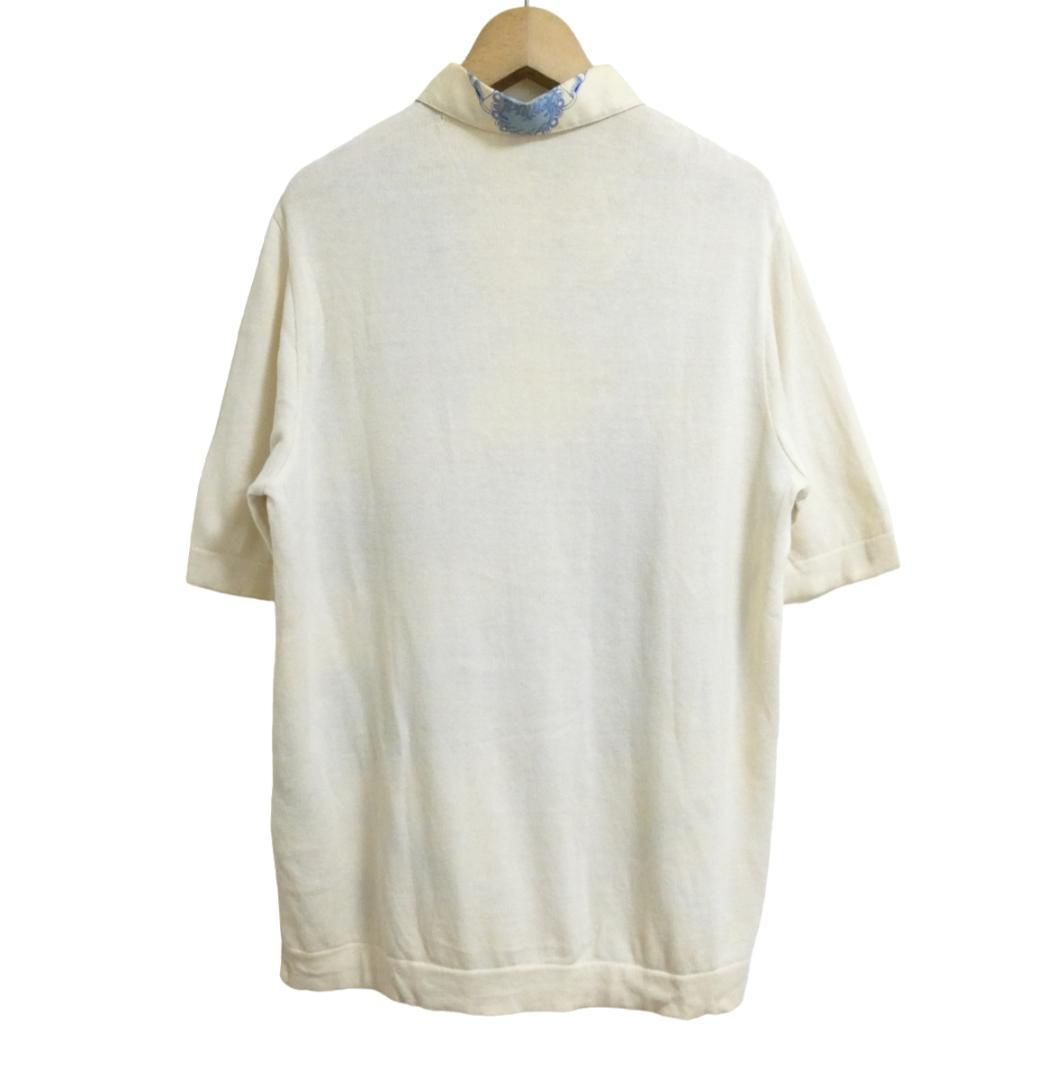 極美品！エルメス　カシミヤ×シルク　ニットブラウス　ポロシャツ HERMES エルメス サイズS シャツ ブラウス ポロシャツ カットソー 半袖