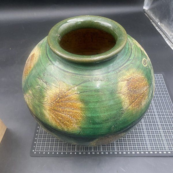 信楽焼花瓶 信楽焼・耳付・花瓶・花器・No.210513-20・梱包サイズ100