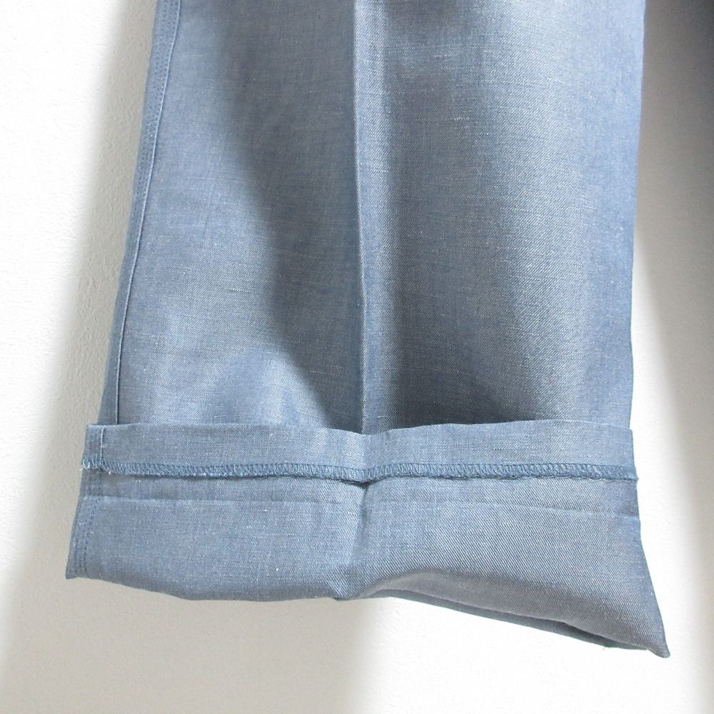 シルクリネン バックギャザータックパンツ