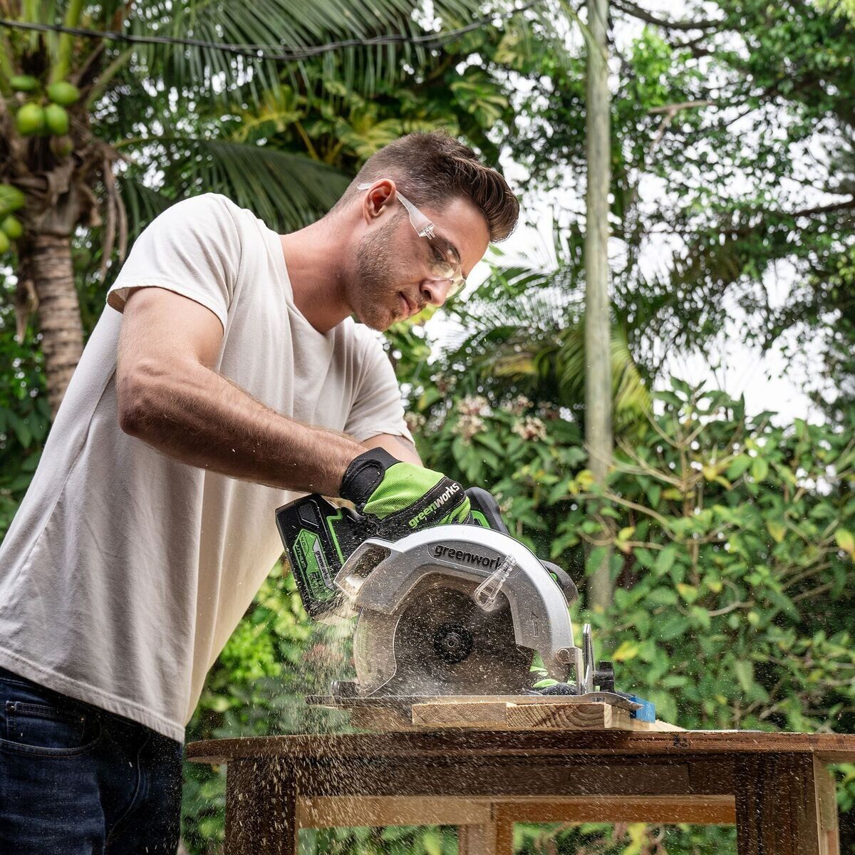 Greenworks 24V 184mm 7-1|4” ブラシレスモーター搭載 丸のこ バッテリー別売り
