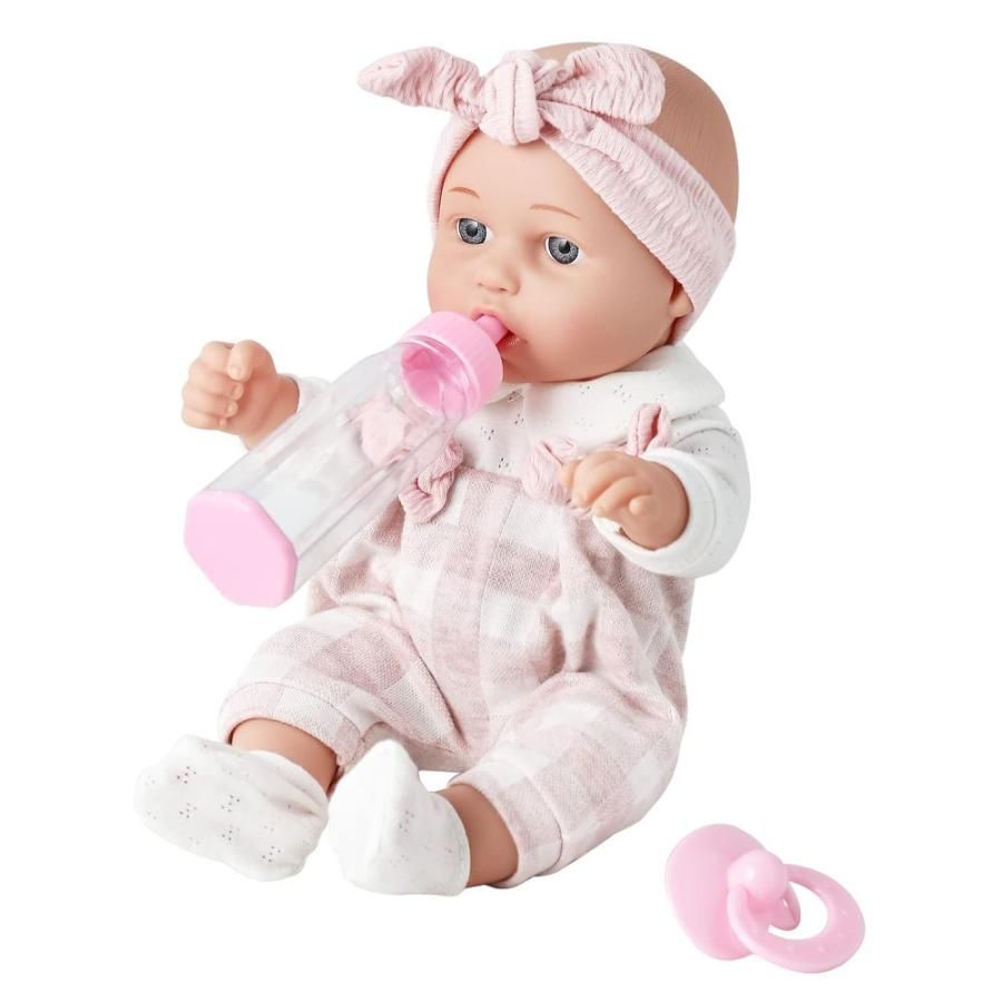 Enjoyin ベビードール 赤ちゃん 人形 12cm ごっこ遊び おしゃぶり 哺乳瓶 ギフト プレゼント