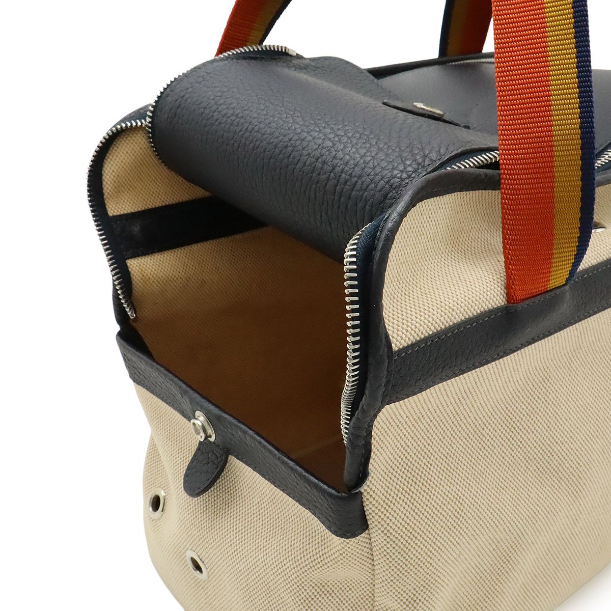 HERMES サック・ド・トランスポール・プール シアン ドッグキャリー