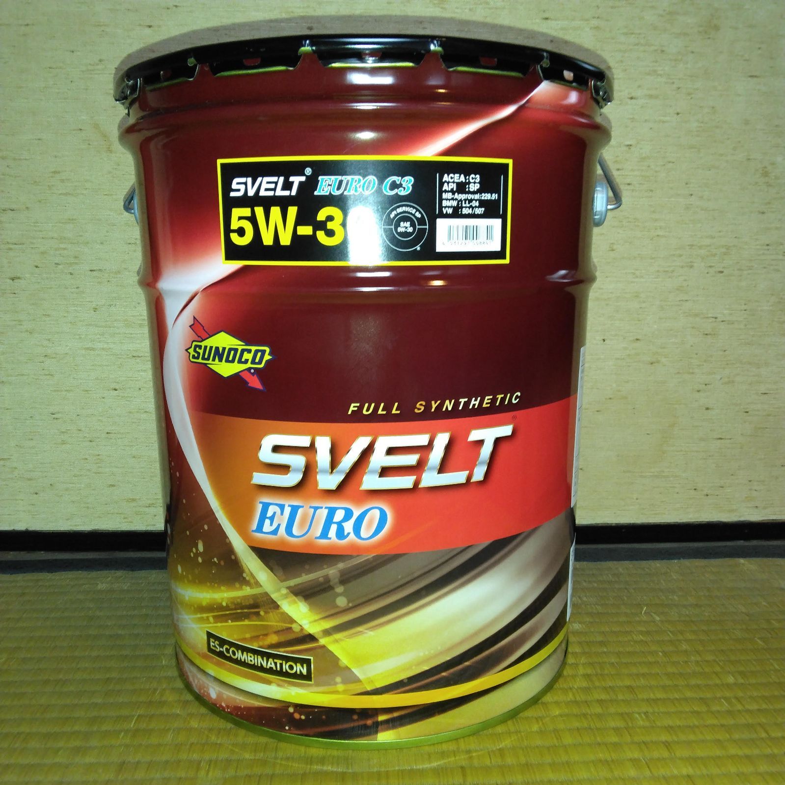 SUNOCO スノコ Svelt EURO スヴェルトユーロ シリーズ ENGINE OIL C3 5W-30 20L缶