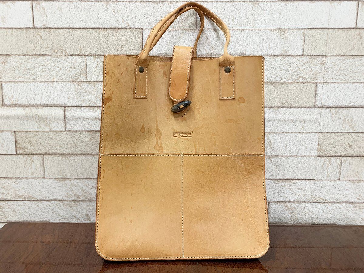 ◇BREE ブリー ハンドバッグ 鞄 ヌメ革 レザー トートバッグ