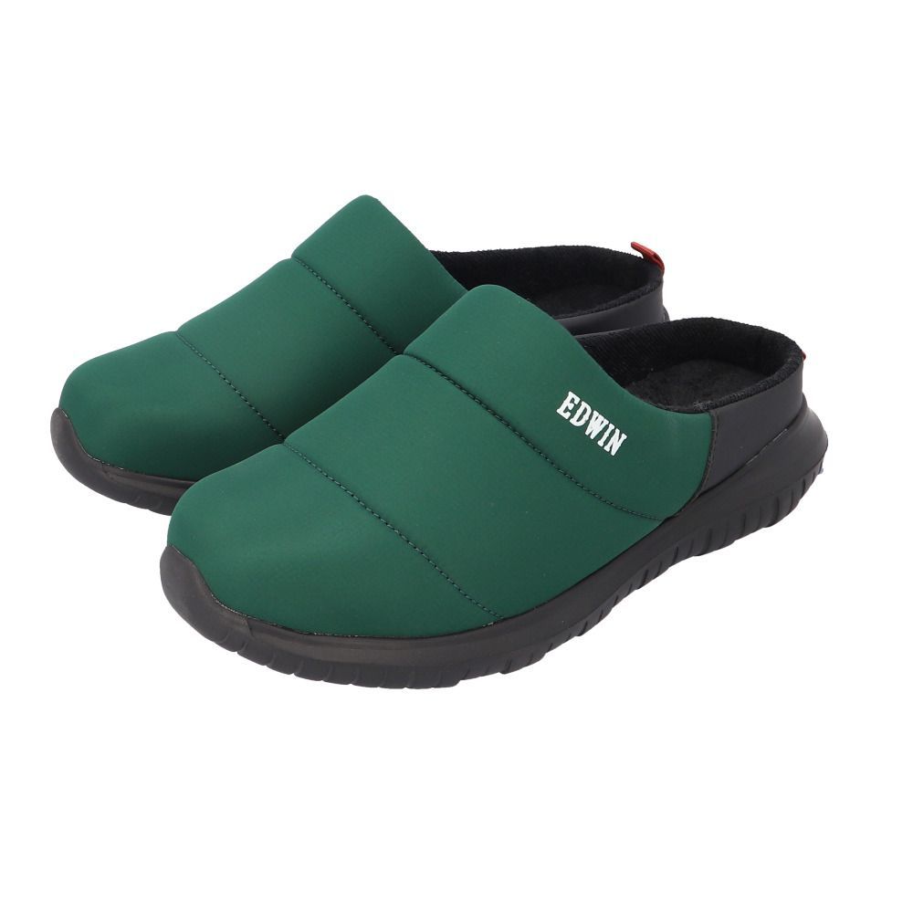 ダークグリーン  M(25.5-26cm)  EDWIN クロッグシューズ メンズ EW9075 エドウィン サンダル EDWIN EW9075 メンズ クロッグサンダル サボサンダル スリッパ ルームシューズ 室内履き オフィス あったか 