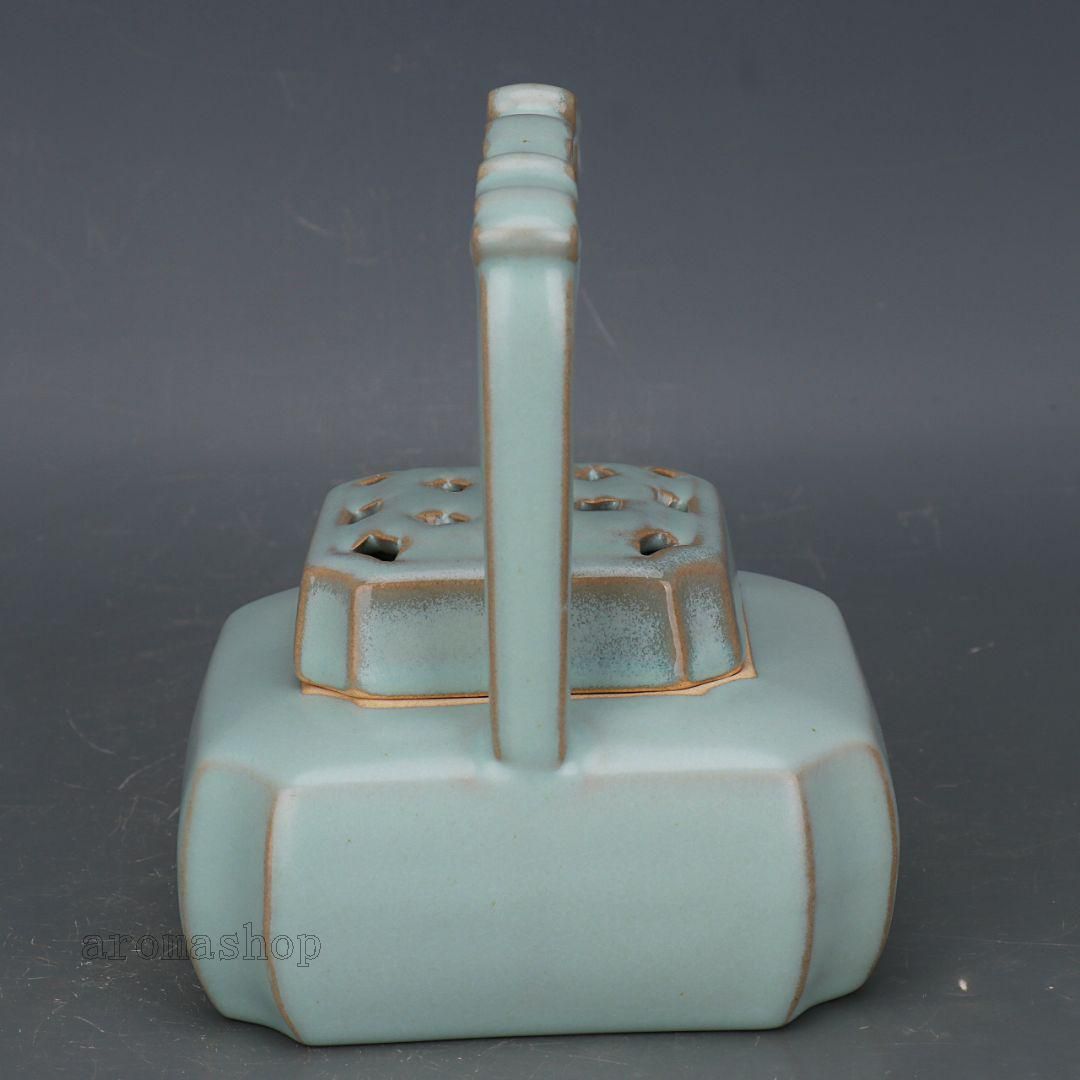 北宋汝窯清涼寺透かし彫りかぼちゃ香薫炉 景徳鎮 陶磁器 装飾品