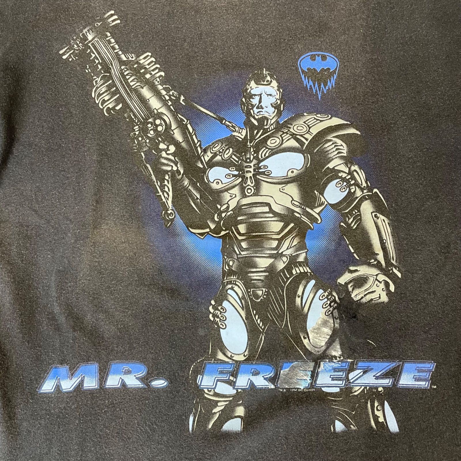 激レア 90s ミスターフリーズ バットマン&ロビン ヴィンテージTシャツ XL カナダ製 '90s BATMAN MR.FREEZEプリントTシャツ L ブラック
