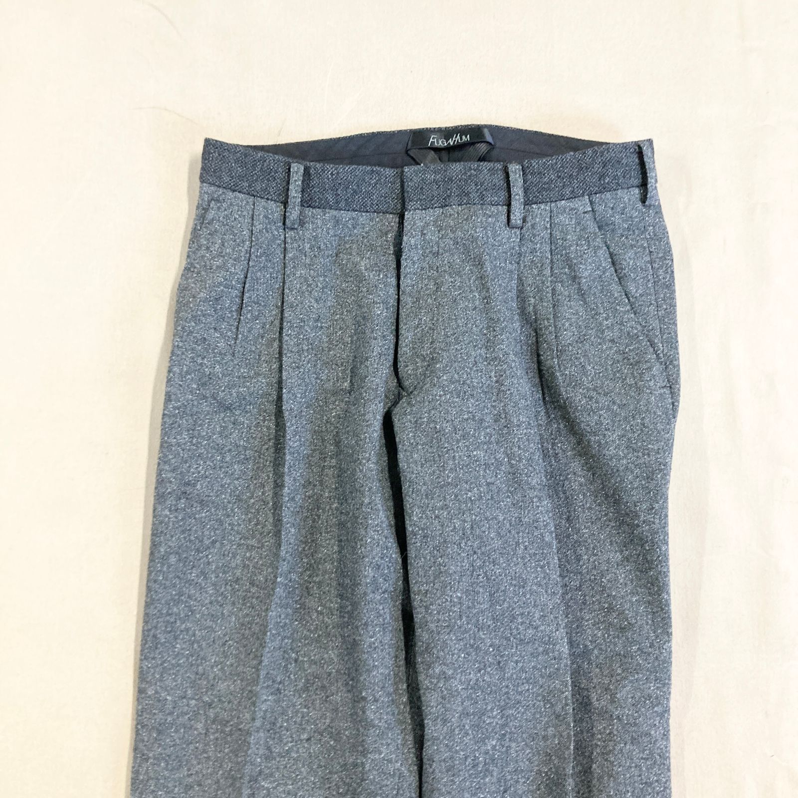 ☆ FUGAHUM フガハム パンツ ツータックパンツ シルク混 配色切替 