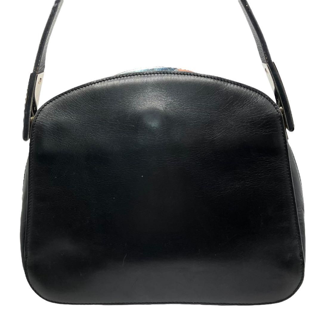 良品 1990 MAURO GOVERNA ワンショルダーバッグ レザー 黒 良品 1990 MAURO GOVERNA ワンショルダーバッグ レザー 黒