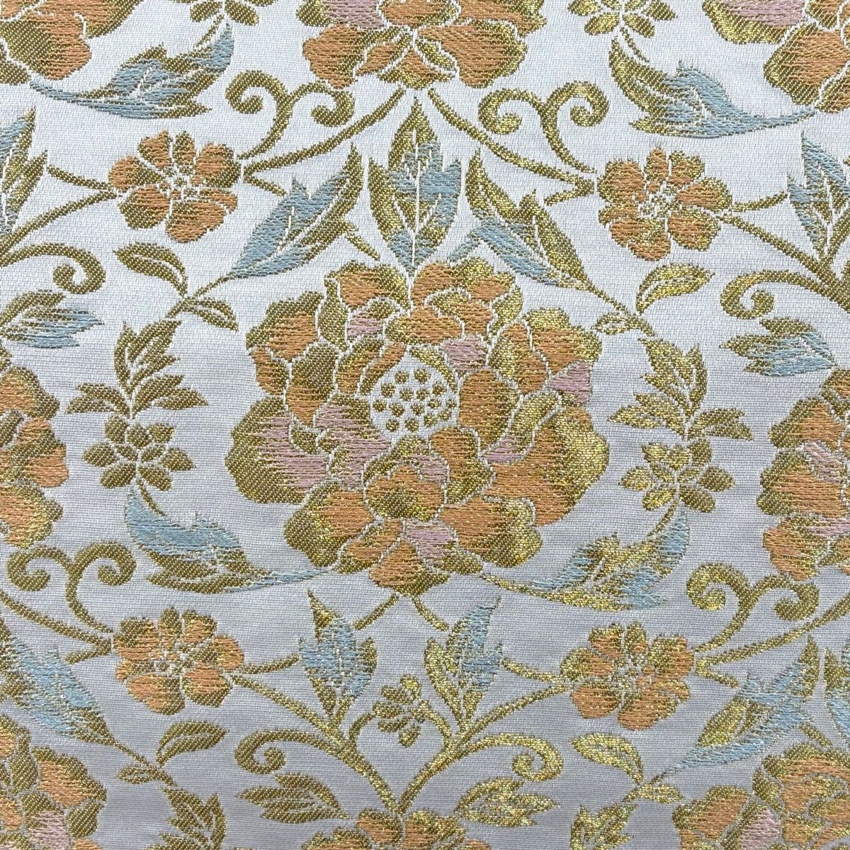 【閑寂堂】旧家蔵出 金銀糸箔『花唐草』袋帯■