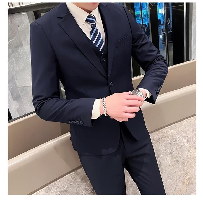 3ピーススーツ メンズ スリーピーススーツ スーツ 2つボタン スリム ビジネススーツ通勤 スーツセットアップ 洗える リクルート 結婚式 卒業式 春 夏 秋 冬 3ピーススーツ メンズ スリーピーススーツ スーツ 2つボタン スリム