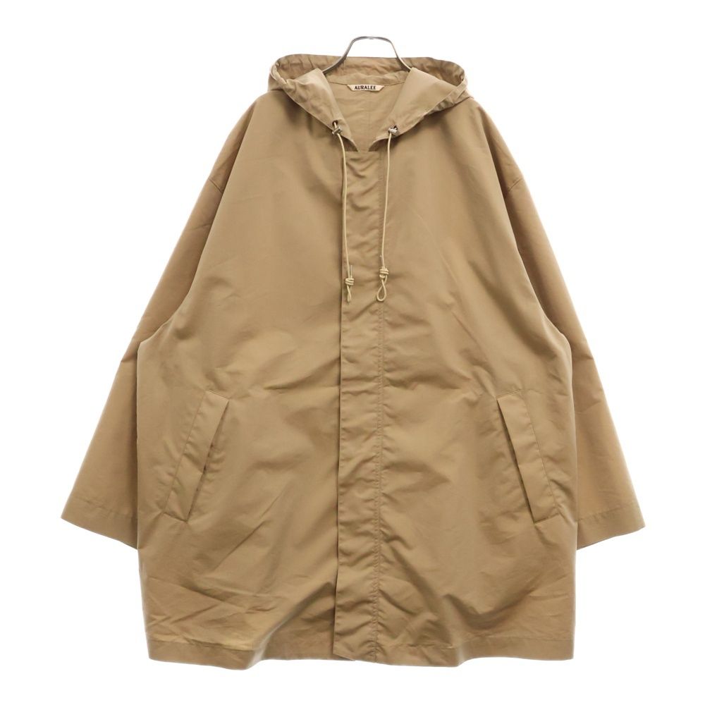 オーラリー ライトフィンクス ポリエステル ステンカラーコート キャメル　4　綿 オーラリー ライトフィンクス ポリエステル ステンカラーコート