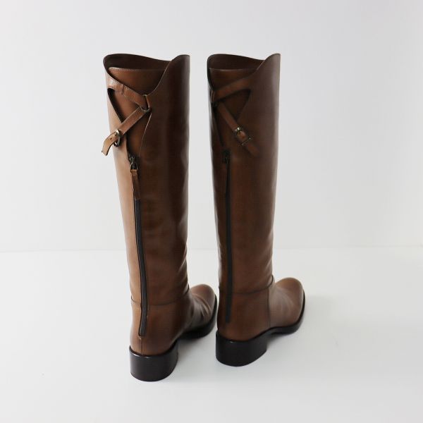 【未使用】サルトル ジョッキーブーツ ロング ブラウン 24.5cm 未使用級】サルトル ジョッキーブーツ ロング ブラウン 24.5cm SARTORE