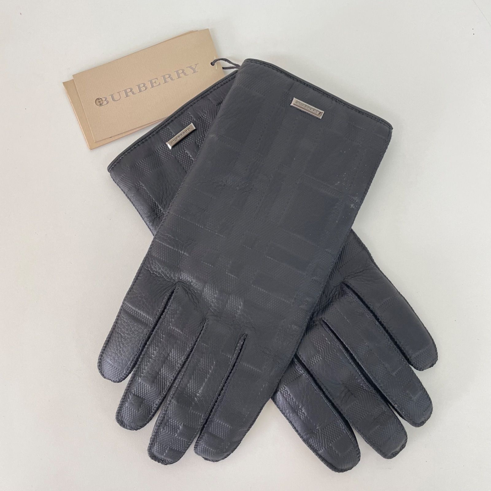 [美品/未使用]バーバリー BURBERRY レザー手袋 美品/未使用]バーバリー BURBERRY レザー手袋