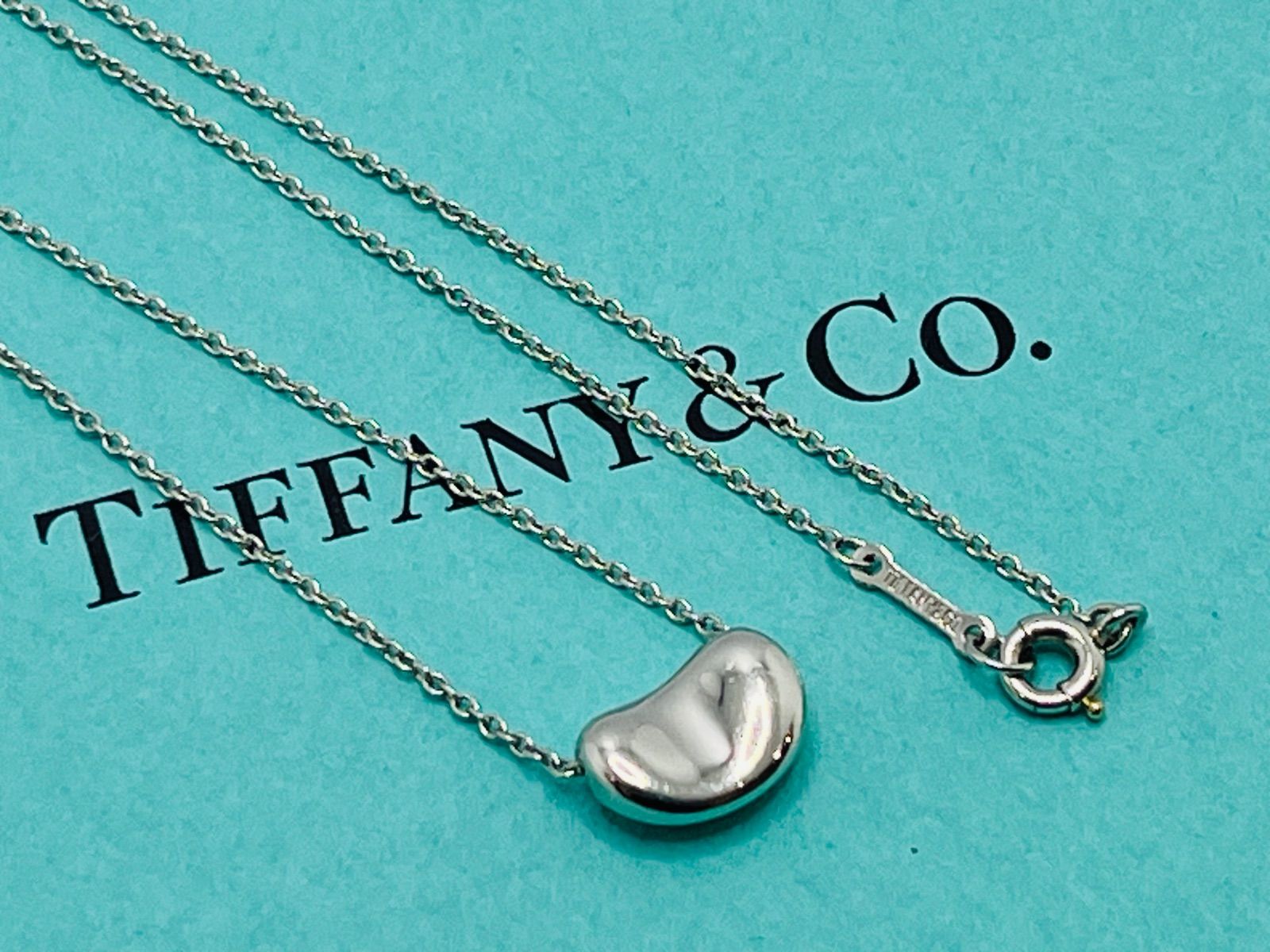 a030 Tiffany-Co. ティファニー ビーン プラチナ PT 950 ネックレス ビーンズ