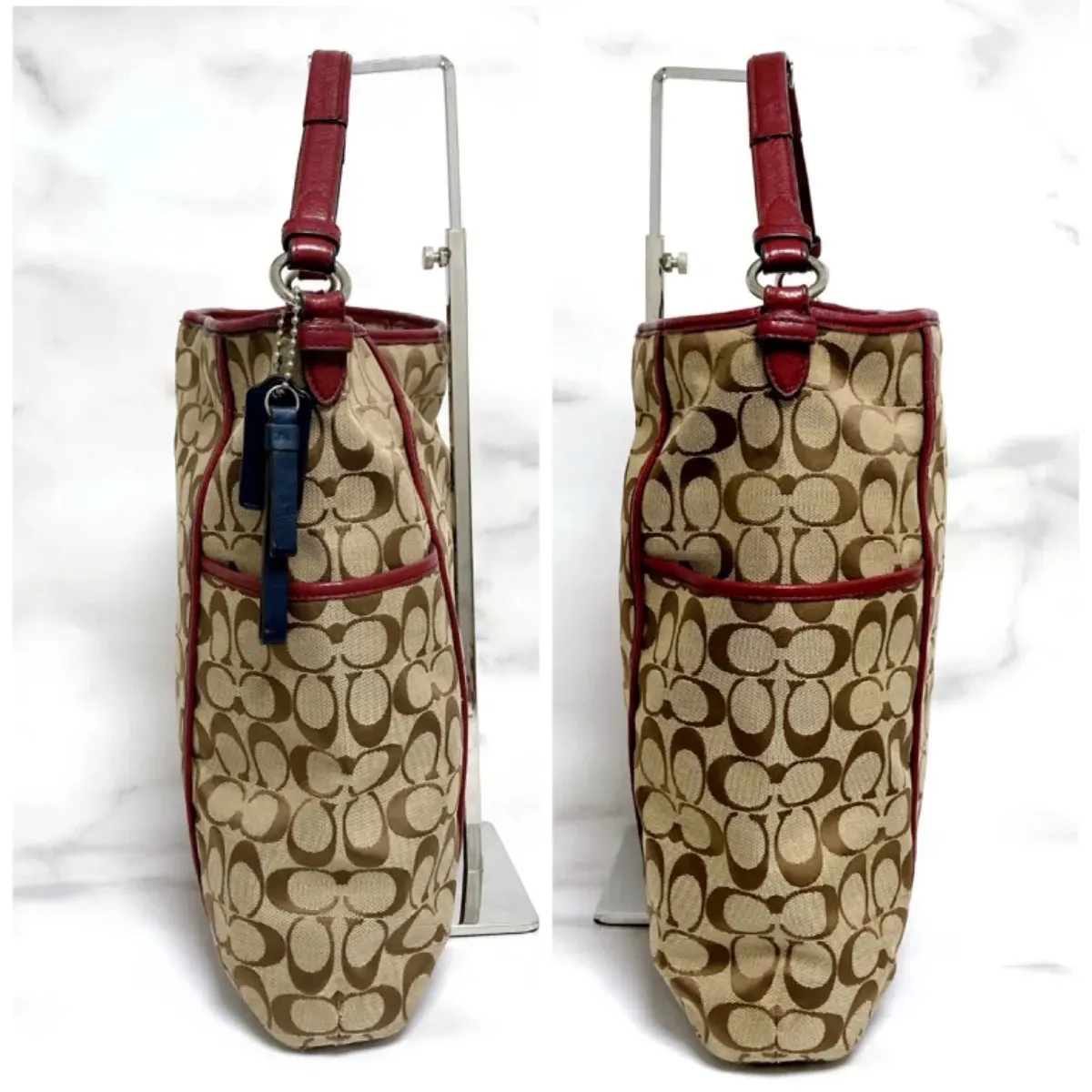 ☆ COACH コーチ バッグ ハンドバッグ ショルダー 肩掛け 赤 レッド 