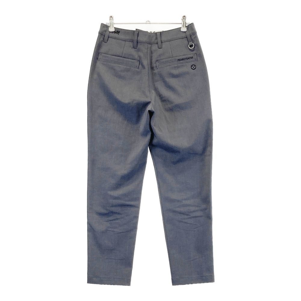 サイズ 0 PEARLY GATES パーリーゲイツ モデル ツータックストレッチパンツ ニコちゃん グレー系 240101465983 ゴルフウェア レディース ストスト