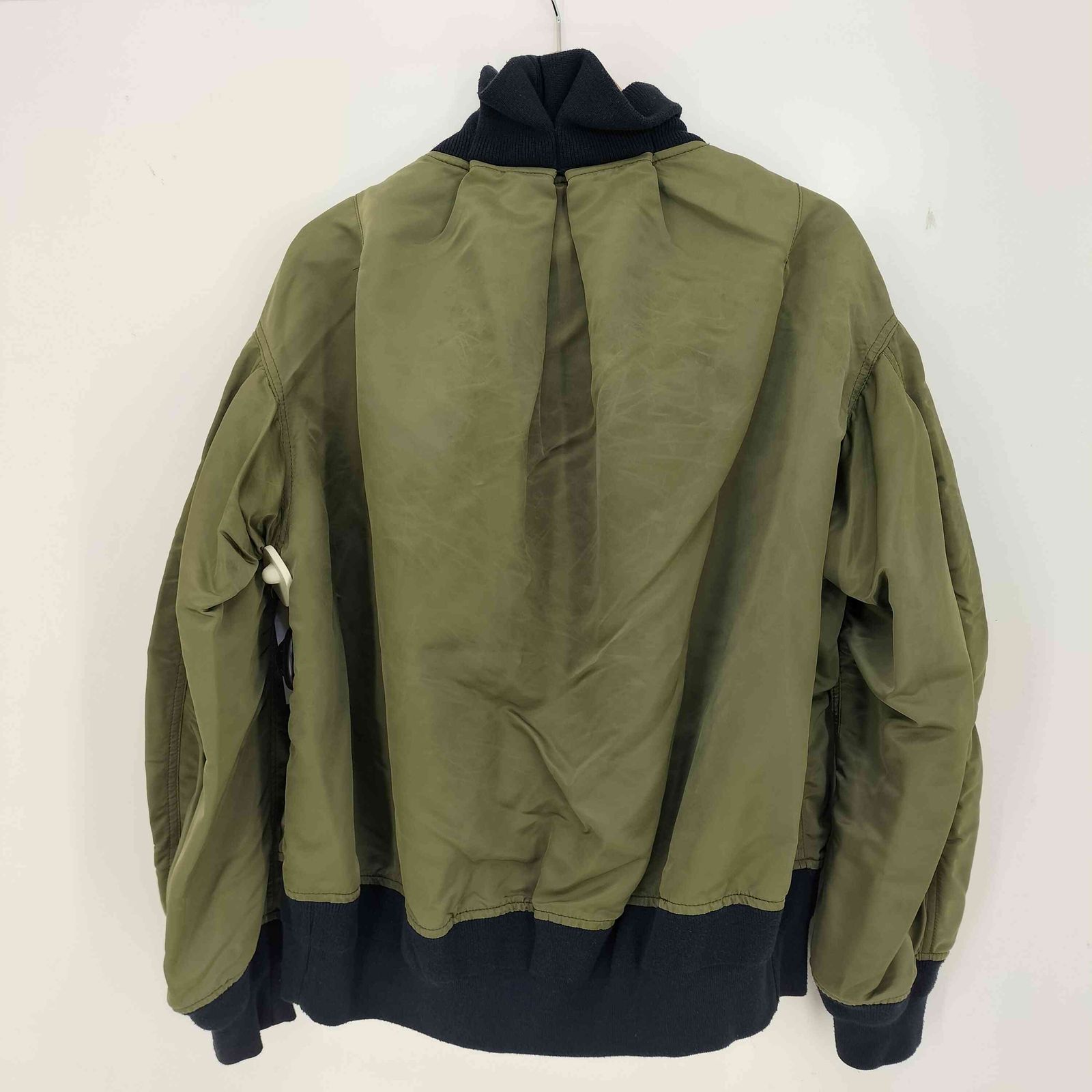 ★完売モデル★　sacai サカイ　MA-1 ドッキング　メルトン コート 名作 Sacai サカイ 19AW MA-1 DOCKING MELTON STAIN COLLAR COAT