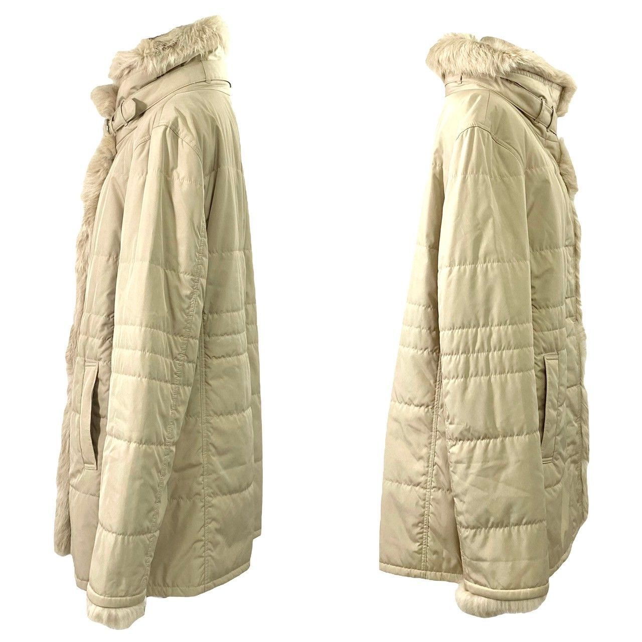 BURBERRY】FR027-725-42 サイズ 40 中綿コート ポリエステル キュプラ 