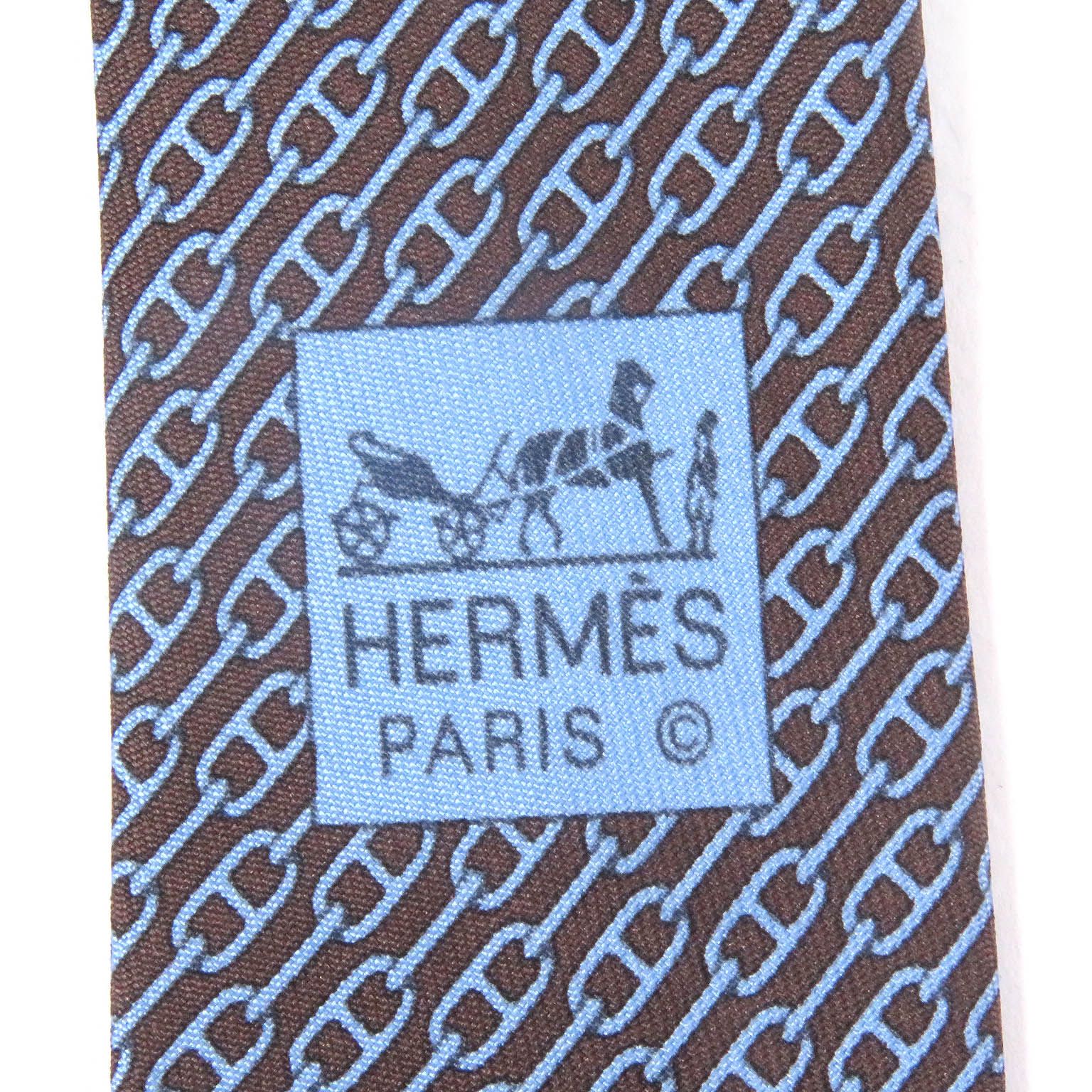 未使用品□HERMES エルメス 5261 SA シルク100% シェーヌ チェーン 総