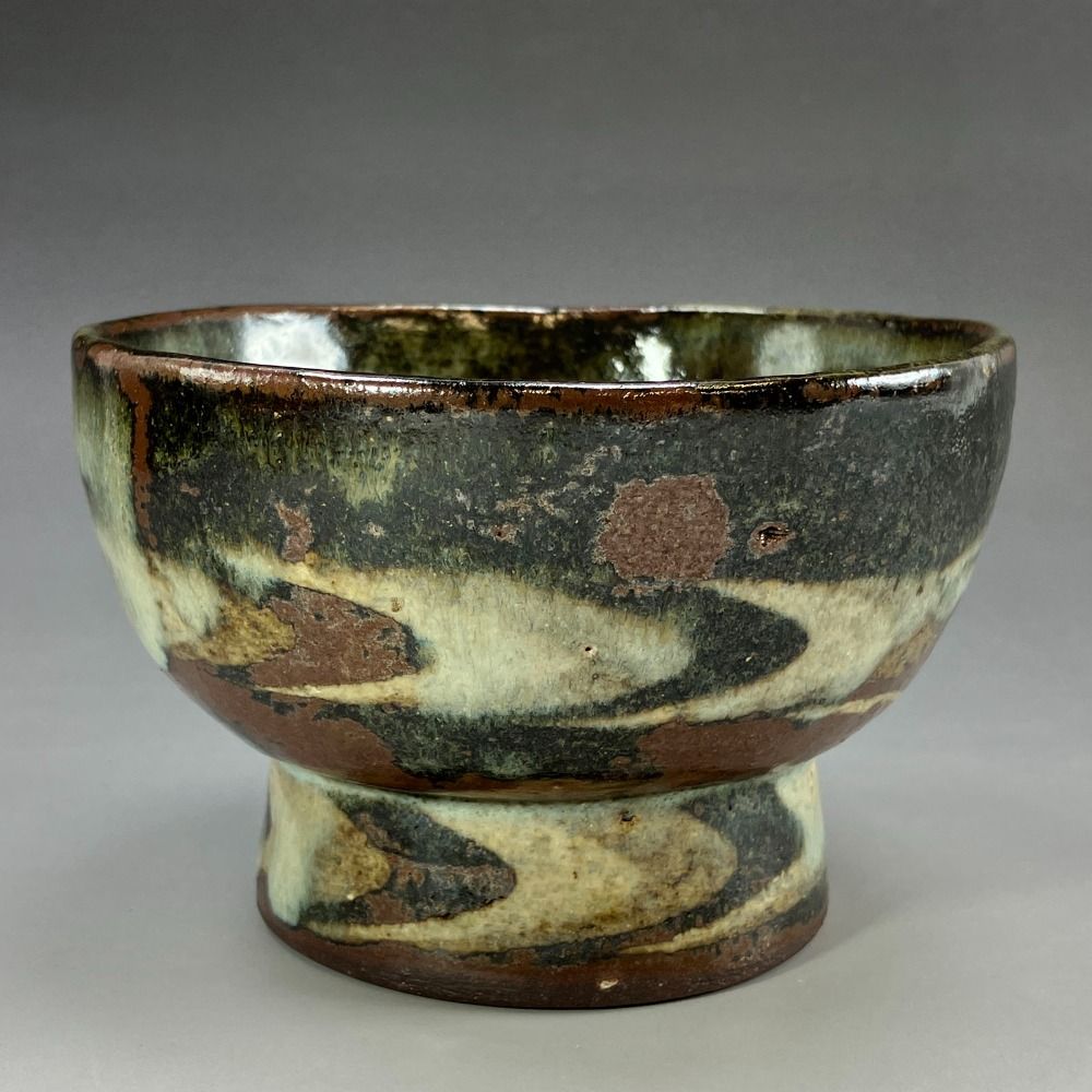 kyoyaki 京焼 上田恒次 作 練上げ茶碗 木野皿山窯 陶磁器 _ 食器