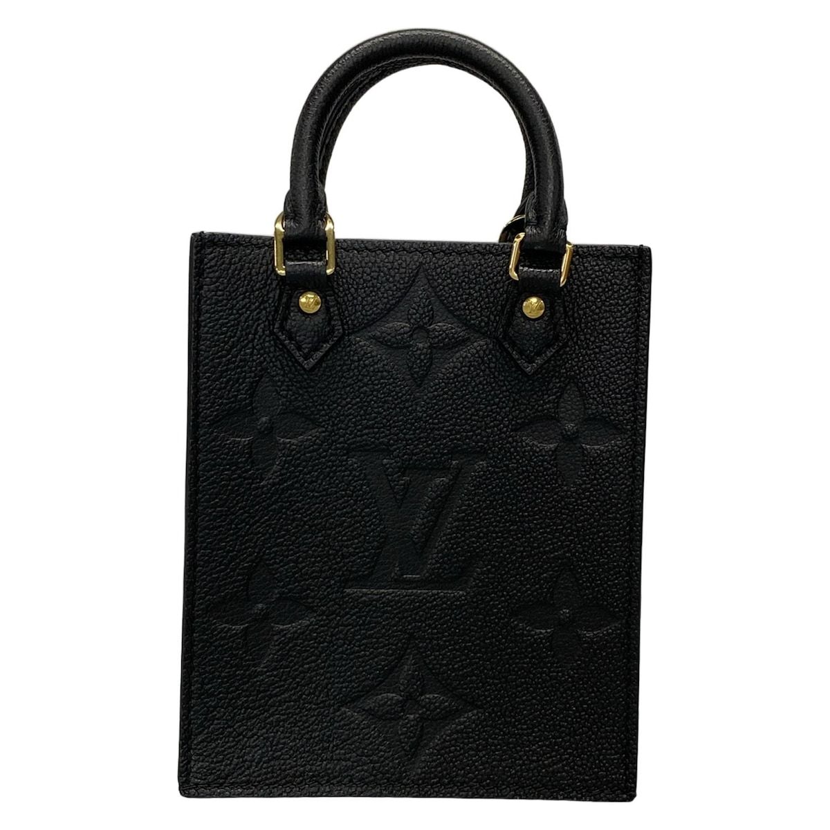 LOUIS VUITTON ルイヴィトン トートバッグ トリヨンモノグラム プティットサックプラ M80478 ノワール レザー 牛革
