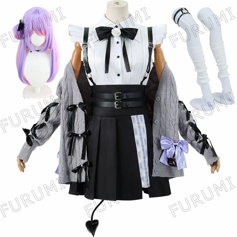 ホロライブ VTuber コスプレ 常闇トワ コスプレ衣装 ウィッグ付き カツラ 大人用 仮装 バーチャルライバ 衣装 ハロウィン クリスマス イベント cosplay イベンド 変装 仮装 プレゼント 祭り仮装 コスチューム アニメ
