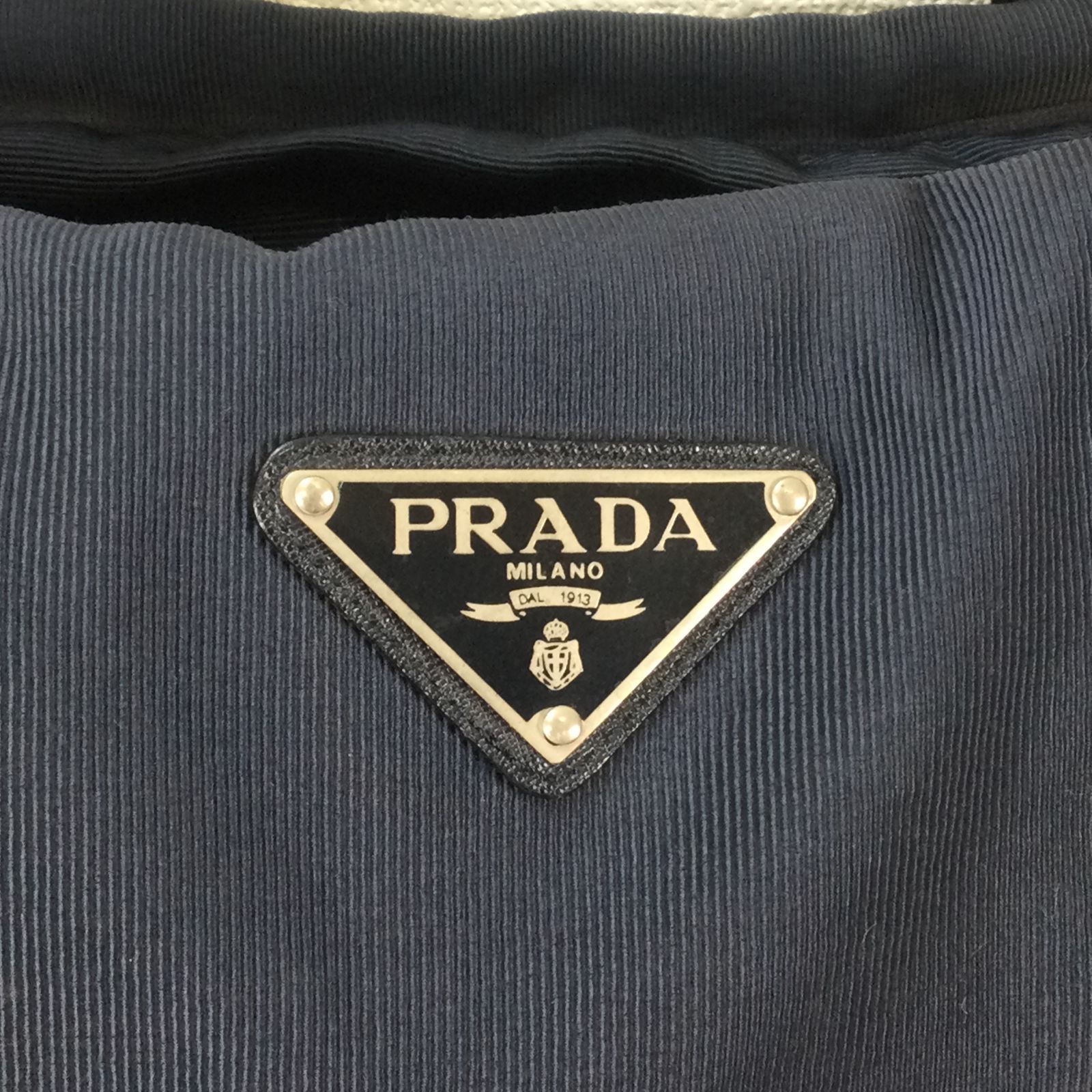 【美品】PRADA プラダ　ボストンバック　旅行用　ブラック　ナイロン　三角ロゴ 1307 PRADA プラダ 三角プレート ロゴ ボストンバッグ ナイロン