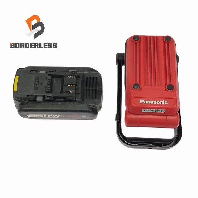 Panasonic パナソニック 14.4V|18V|21.6V 工事用充電LEDマルチライト EZ37C4 赤 バッテリ1個 14.4V4.2Ah 付 投光器 108010