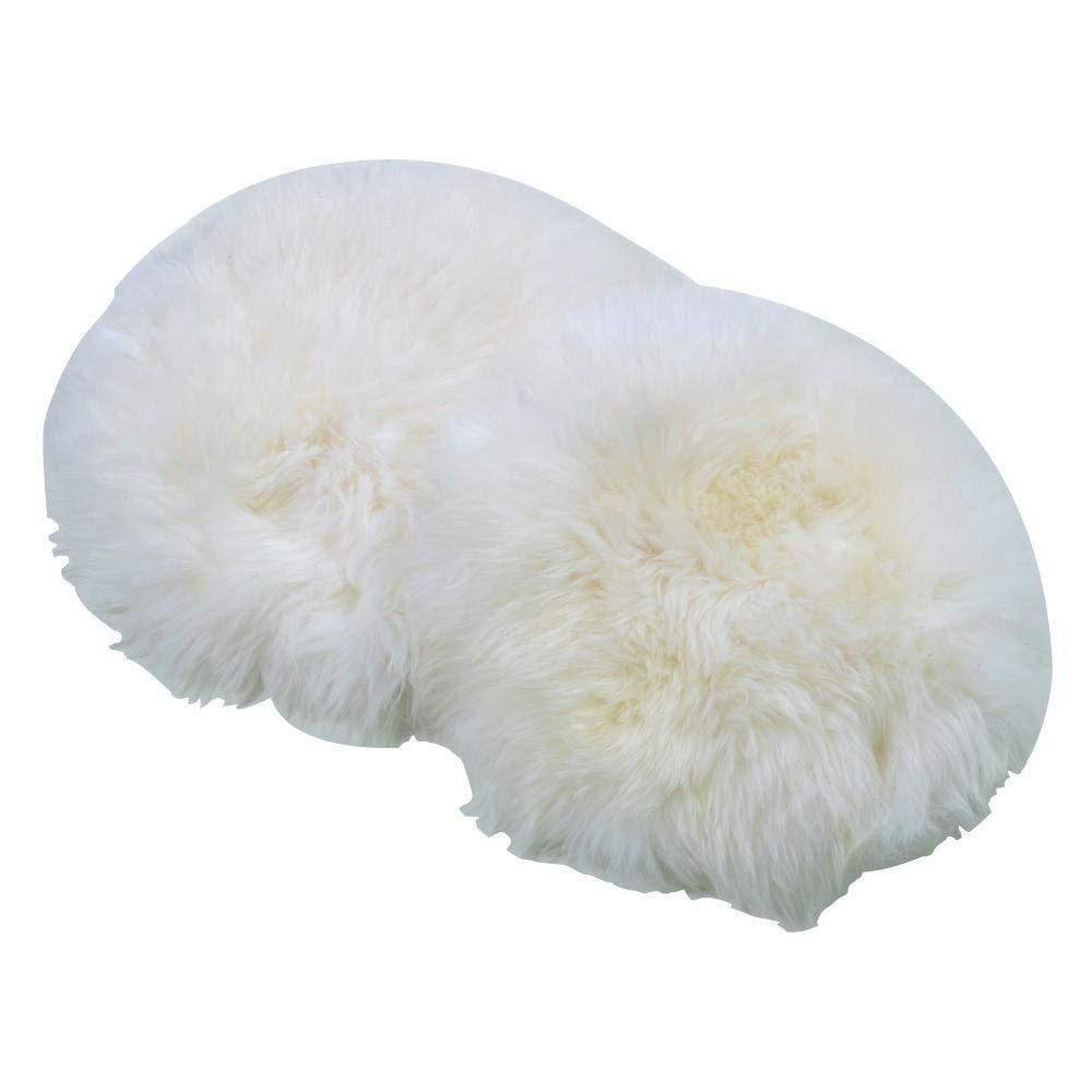 【新品・4営業日で発送】鹿田産業 ムートン 長毛丸クッション 2枚組 ホワイト JK1903WH2P (1407414)