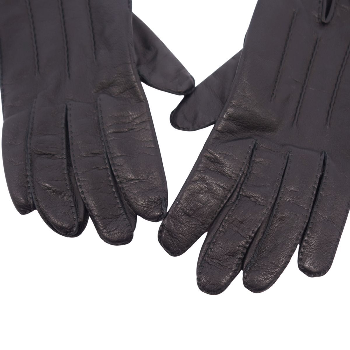 美品 エルメス HERMES 手袋 グローブ セリエ ラムレザー